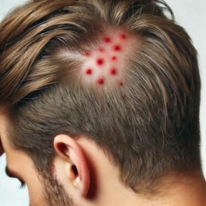 foliculitis en el cuero cabelludo
